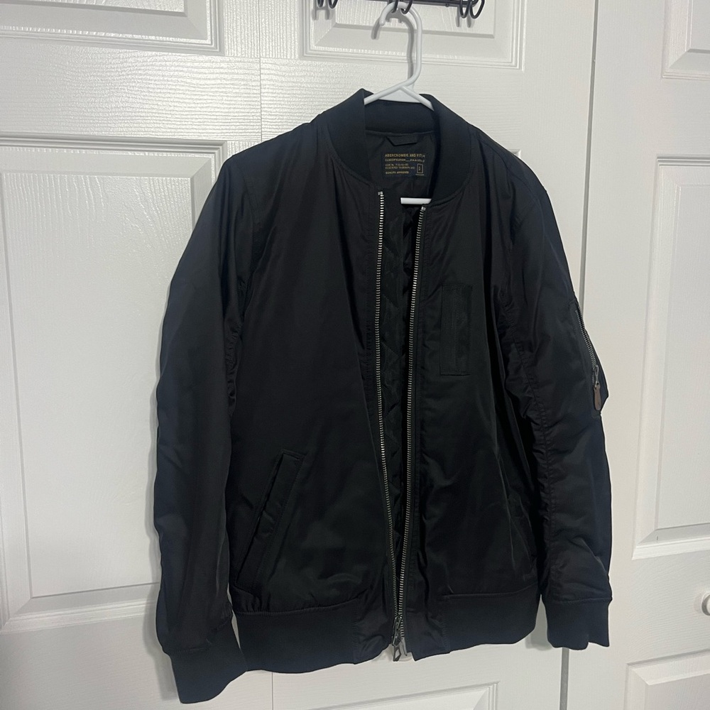 Abercrombie & Fitch Classic Black Bomber Jacket